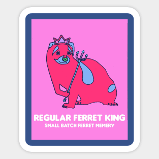 Pink Ferret King Sticker